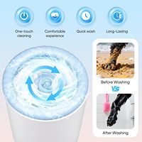 Nettoyeur de pattes électrique automatique pour animaux de compagnie, prêt à être expédié, rechargeable, silencieux, lavage à 360°, poils en silicone doux pour chiens de taille moyenne à grande
