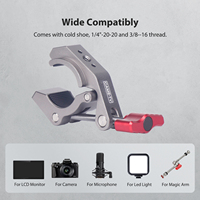 Super pince universelle OEM CAME-TV avec trou de vis de 1/4 "et sabot froid pour moniteur LCD, lumière LED, caméra microphone