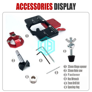 35mm bản lề Jig chế biến gỗ khoan hướng dẫn định vị cửa gỗ giấu cài đặt hộ gia đình lỗ mở công cụ puncher mẫu - Product Image 5