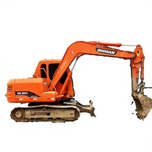 Mini-excavatrice sur chenilles Doosan DH80 de 8 tonnes d'occasion avec marteau hydraulique Daewoo certifié CE et moteur Doosan - Product Image 1