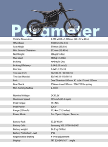 Motocicleta Eléctrica Talaria Komodo 2026, 96V 45Ah 32kW, Largo Alcance, Moto Eléctrica Todoterreno, Barata - Product Image 3