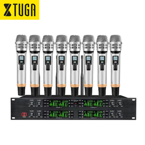 Xtuga <span class=keywords><strong>K01</strong></span> Chuyên Nghiệp 8-Kênh Xlr Không Dây <span class=keywords><strong>Microphone</strong></span> Cầm Tay Hội Nghị Lavalier Tai Nghe Cho Sân Khấu Sử Dụng - Product Image 1