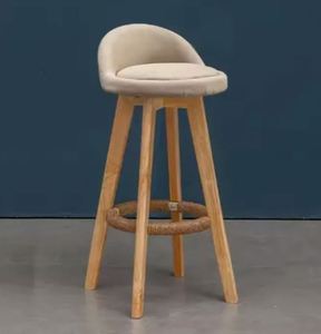 Antiguo nórdico clavo Metal cuero lujo giratorio cocina madera moderno barato alto taburete Bar Silla de lujo - Product Image 3