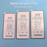 Film céramique givré plat 9D de haute qualité, protection d'écran complète pour iPhone 15 Pro Max pour Samsung S24 S25