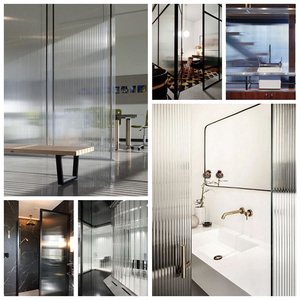 Ultra claro transparente bajo hierro 4mm-12mm decorativo templado acanalado caña Moru onda ranura vidrio/arte gráfico texturizado vidrio - Product Image 6