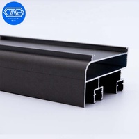 Fournisseur d'or en Chine, profilé de porte coulissante en aluminium extrudé anodisé 6063 pour la fabrication de portes et de fenêtres, découpe