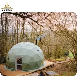 Outdoor New Design PVC Stoff Glamping Hotel Zelte Luxus Garten Kuppel Haus Gebraucht Camping Zelt