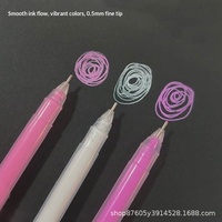 Stylo Marqueur Haute Intensité à Usage Unique Grande Capacité Pointe 0,6 mm Trois Couleurs Disponibles Application Facile Dessin à la Main