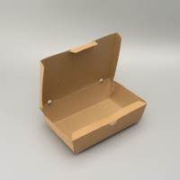 Boîtes d'expédition en papier kraft jetables écologiques en gros pour poulet frit, frites, burgers, nouilles à emporter
