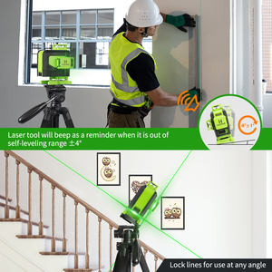 <span class=keywords><strong>Nivel</strong></span> Láser <span class=keywords><strong>Huepar</strong></span> 904DG para Azulejos, Autonivelante Verde de 360 Grados Horizontal y Vertical, <span class=keywords><strong>16</strong></span> Líneas Múltiples, <span class=keywords><strong>Nivel</strong></span> Láser <span class=keywords><strong>4D</strong></span> para Pisos - Product Image 6