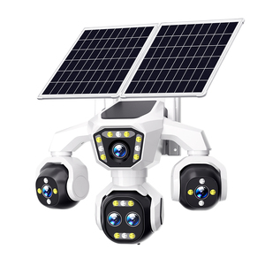 Cámara IP Solar PTZ de 20MP, 5 Lentes, 3 PTZ, AOV, <span class=keywords><strong>Zoom</strong></span> 18X, 4 Pantallas, IP66, Exterior, 4G LTE, CCTV, Visión Nocturna a Todo Color, Detección Humana - Product Image 1