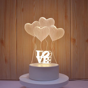 Lampada da Tavolo LED USB e Acrilica Personalizzata, Regalo per Bambini, Decorazione per Camera, Effetto 3D Illusione, Alimentazione a Spina - Product Image 3