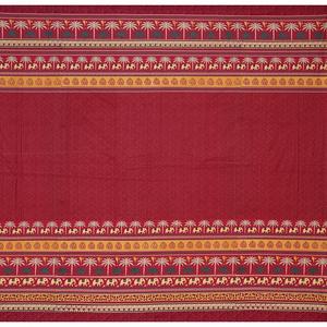 Draps plats rouges élégants et vintage avec 2 taies d'oreiller incluses, coton 300 fils, 2 taies d'oreiller, prix de gros - Product Image 2