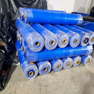 Rollos de Lona Azul Resistente de 118/120 Pulgadas, Tela Impermeable para Toldos de Exterior, Tejido Liso, Disponible en Stock - Product Image 1