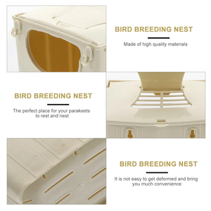 <span class=keywords><strong>Cage</strong></span> d'élevage d'oiseaux en plastique de haute qualité pour l'intérieur et l'extérieur avec fermeture à bouton, plateau en plastique, forme carrée, fournitures pour oiseaux - Product Image 4