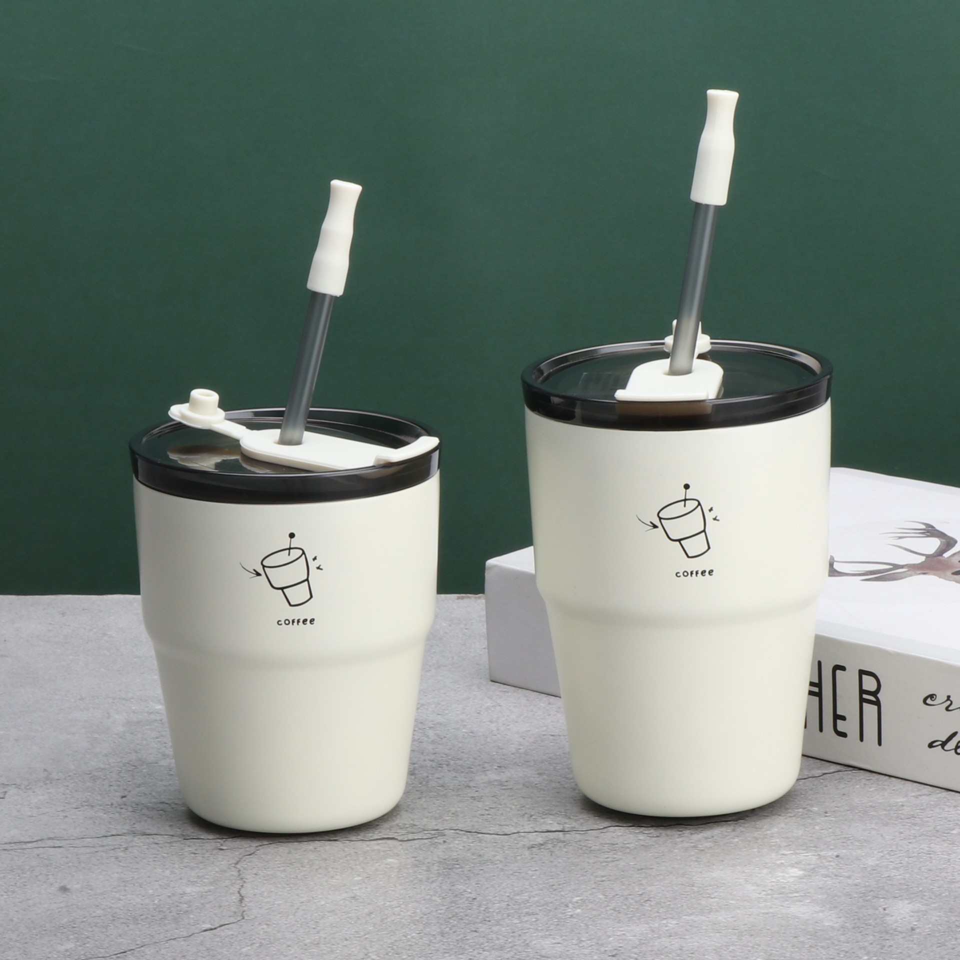 Wholesale 16oz Stainless Steel Double Wall Insulated Vacuum Coffee Mugs Car  Tumblers Cups Travel Mugs with Straw for Party| Alibaba.com