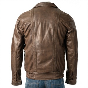 New Fashion Men <b>Leather</b> <b>Jacket</b> Zipper Style <b>Real</b> <b>Leather</b> <b>Jacket</b> for Men Best top quality Quality <b>Leather</b> <b>Jacket</b> Quality - Product Image 3