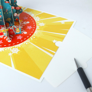 การ์ด3D สุดสร้างสรรค์สีสันสดใสรูปซานตาคลอสปีนป่ายต้นคริสต์มาสเพื่อตกแต่งของขวัญการ์ดอวยพรป๊อปอัป3D แบบกางออก - Product Image 5