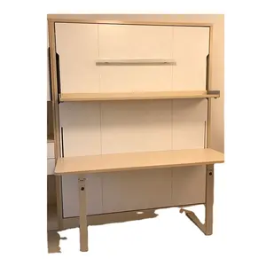 Space Saving Home Furniture White Color Murphy Wall Bed with <strong>Folding</strong> <strong>Desk</strong> - Product Image 1