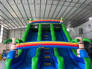 Tobogán Acuático Inflable de Doble Carril, Toboganes Acuáticos Inflables Comerciales de PVC con Piscina para Niños, Tobogán Acuático Inflable Gigante - Product Image 6