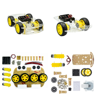 Hot Sells DIY Accessories 4WD Smart Robot Car Chassis Kit 4 Wheels Drive Motor 4WD Smart Car Kit