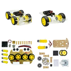 Hot Sells DIY Accessories 4WD Smart Robot Car Chassis Kit 4 Wheels Drive Motor 4WD Smart Car Kit for arduino
