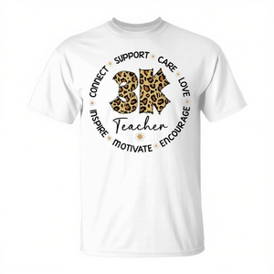 T-shirt Leopard 3K per la settimana di apprezzamento degli insegnanti e il ritorno a scuola - Product Image 3
