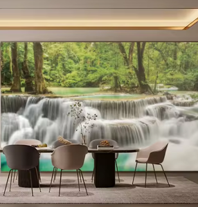 Papier peint <span class=keywords><strong>mural</strong></span> personnalisé imprimé en 3D avec des plantes tropicales, autocollants muraux peints à la main, paysage naturel, <span class=keywords><strong>jungle</strong></span>, feuilles de bananier, murale - Product Image 4