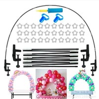 Set Perlengkapan Dekorasi Pernikahan: Tiang Fiber, Kantong Isi Air, Alas Arch Balon, Karangan Bunga Balon, Model Cross-border 122,112