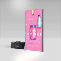 Boîte à lumière portable autoportante en tissu, panneau publicitaire LED personnalisé pour exposition, magasin de détail, branding intérieur/extérieur
