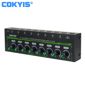 Amplificateur d'écouteurs mini en métal RGB HA800 Hi-Fi 8 canaux pour console <span class=keywords><strong>de</strong></span> <span class=keywords><strong>mixage</strong></span> DJ et <span class=keywords><strong>table</strong></span> <span class=keywords><strong>de</strong></span> <span class=keywords><strong>mixage</strong></span> domestique - Product Image 1