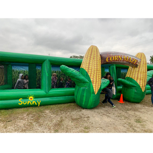 Halloween Inflatable mê cung Sử dụng thương mại Inflatable đen mê cung trò chơi để bán - Product Image 6