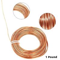 Fil de cuivre doux mort 99.9%, calibre 12/diamètre 2mm, 49 pieds/15 m, fil de cuivre pur rouleau de 1 livre