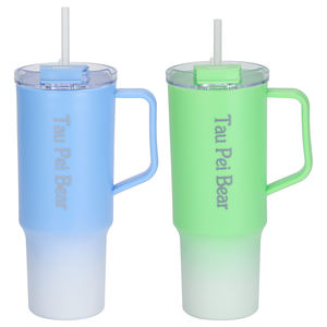 Vaso de PC Reutilizable de Gran Capacidad, Libre de BPA, de 40 oz, con Degradado de Color, con Pajita, para el Regreso a Clases, Ecológico - Product Image 5
