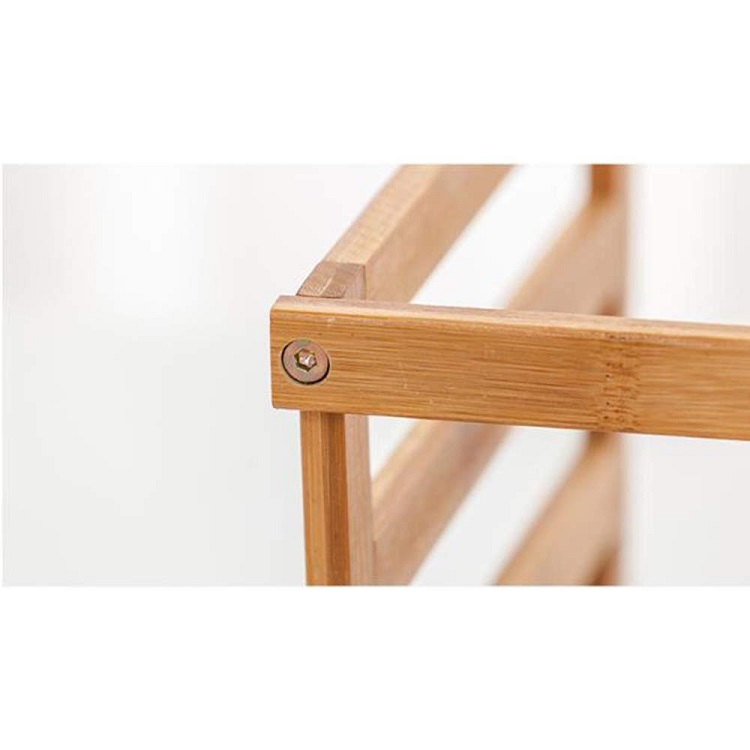 Natural bamboo file organizers book frame with extendable storage multifunction book stand for office and home