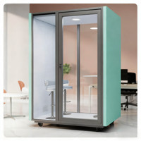 Bewegliche Akustik-Schallschutzkabinen für Arbeitsplätze, Home-Office, Schule, Bürogebäude – Modulares Design mit Schallschutzglas