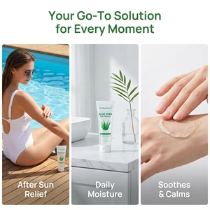 <span class=keywords><strong>Gel</strong></span> apaisant minéral à l'<span class=keywords><strong>aloe</strong></span> <span class=keywords><strong>vera</strong></span> sans parfum, hypoallergénique, pour le visage - Hydratant de nuit, anti-rides, soin après-soleil, peau normale - Product Image 4