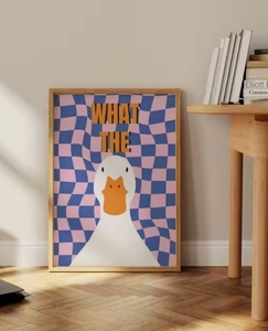 What the Duck Print Art Picture Funny Cute Animal Canvas Posters Pintura de pared moderna <span class=keywords><strong>para</strong></span> baño Dormitorio Decoración - Product Image 3
