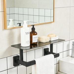 Accesorios <span class=keywords><strong>de</strong></span> <span class=keywords><strong>Baño</strong></span> Modernos y Elegantes, Fácil Instalación, <span class=keywords><strong>Repisa</strong></span> <span class=keywords><strong>de</strong></span> Acero Inoxidable J4201 y Zinc, Anillo para Toallas, <span class=keywords><strong>Repisa</strong></span> <span class=keywords><strong>de</strong></span> <span class=keywords><strong>Baño</strong></span> Negra, Gran Venta - Product Image 4