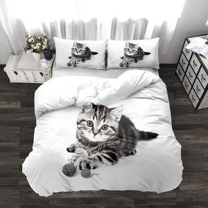 Aoyatex jogo de cama 3d, conjunto de cama para gatinhos e filhotes, capa de edredão, capa de edredon - Product Image 2
