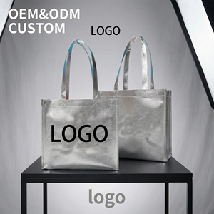 Bolsa de Compras Reciclable con Impresión Personalizada, Bolsa de Ropa de Tela No Tejida de Color con Logotipo, Ecológica - Product Image 1