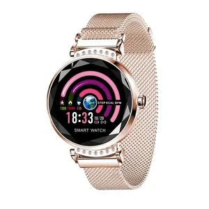 הטוב ביותר מכירות חכם שעון H2 גבירותיי Smartwatch נשים כושר Tracker Waterproof קצב לב צג