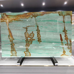 Losas de cuarcita de color verde esmeralda de lujo natural, diseño moderno pulido, garantía de 1 año para aplicaciones hoteleras - Product Image 2