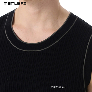 Fabricants de vêtements – Débardeur homme coupe ajustée sans manches à col rond, design personnalisé avec logo - Product Image 3