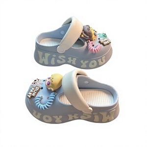 Lindas Sandalias Mary Jane de Plataforma con Flores y Dijes para Mujer, Antideslizantes, de EVA, para Primavera, Verano y Otoño, Casuales de Playa - Product Image 4