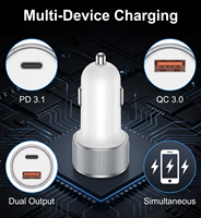 Automodificatie Eenvoudige upgrade-oplader USB-autotelefoonoplader Praktische auto Snelladen Verbetering van de stroomvoorziening in het interieur Autolader