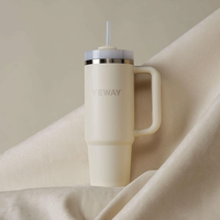 Gobelet isolé sous vide de 40oz en acier inoxydable 304 écologique avec poignée et paille Tasse de voyage thermique personnalisée