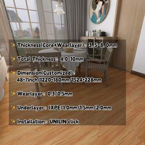 Tablones SPC de vinilo de tamaño personalizado, grano de Nogal Marrón arenoso para zonas de alto tráfico para garajes, gimnasios, exteriores, Salas, oficinas - Product Image 3