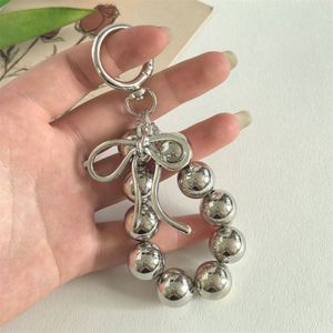 Acrylic Korean Style Bow-Knot Bead <b>Keychain</b> Bag Packaging Charm DIY Niche <b>Personalized</b> Phone Charm - Product Image 6