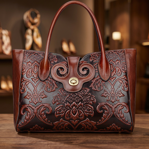 Sacs à main en cuir de veau véritable pour femmes, élégants, personnalisés, avec fermeture à glissière, bandoulière, grande capacité, imperméables - Product Image 1